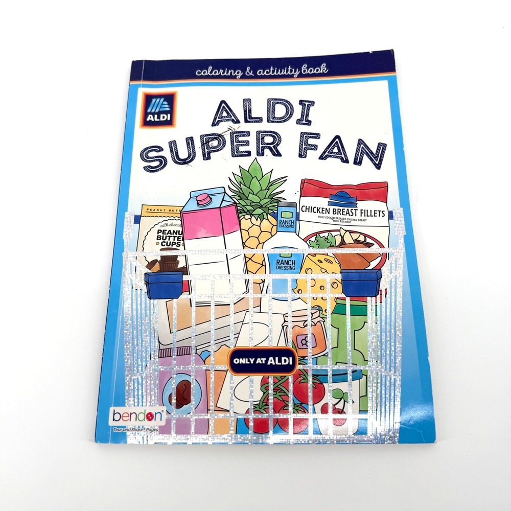 Bendon Coloring Book Aldi Super Fan OS Blue Unisex Kids Activity Book Novelty